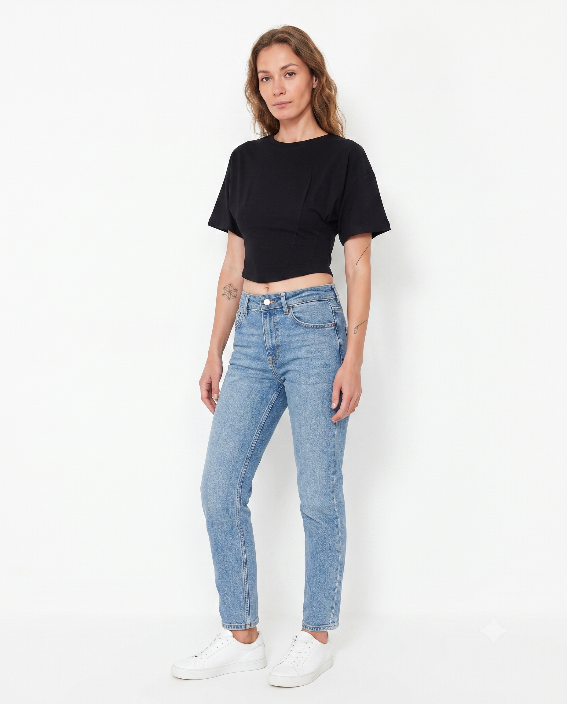 Crop Regular Örme T-Shirt