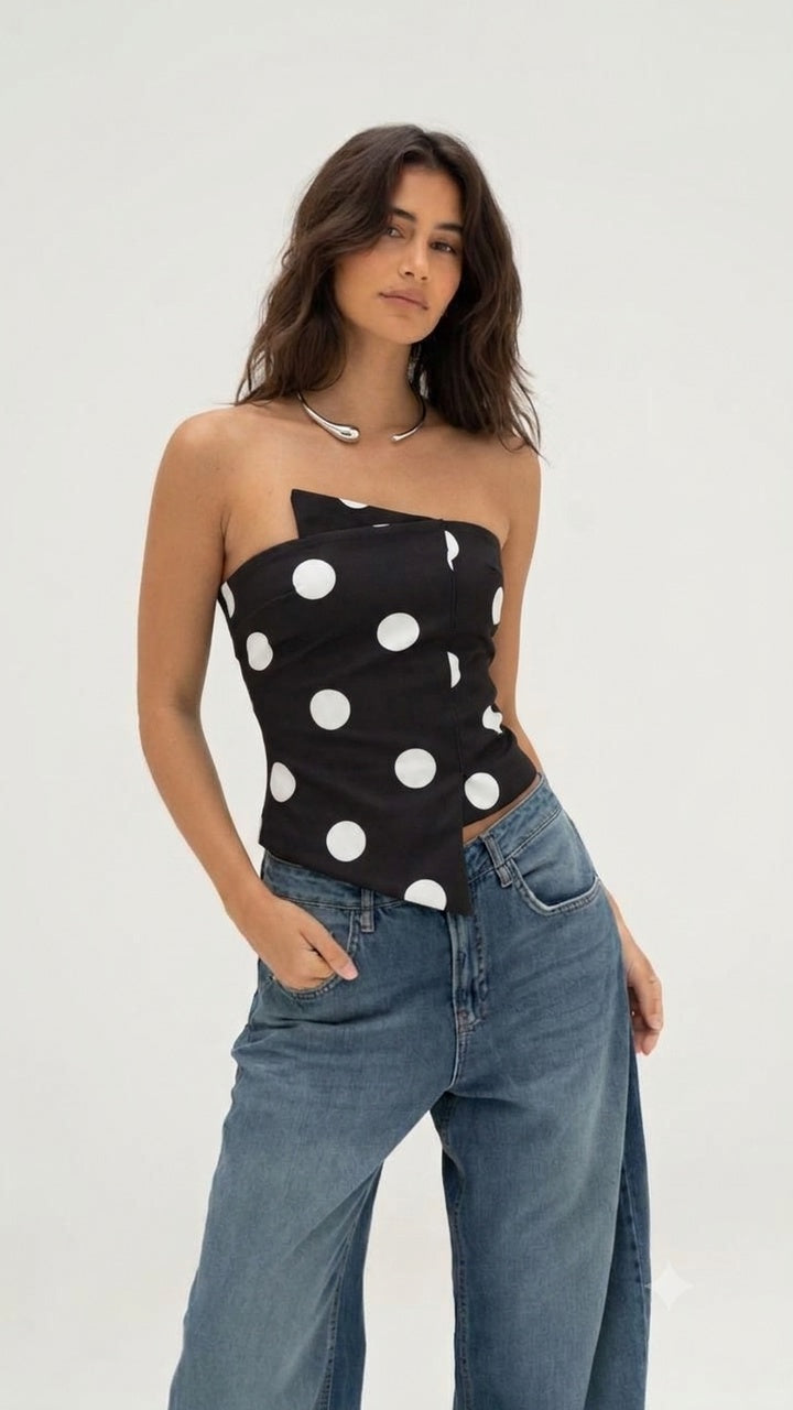 Noir Dot Top