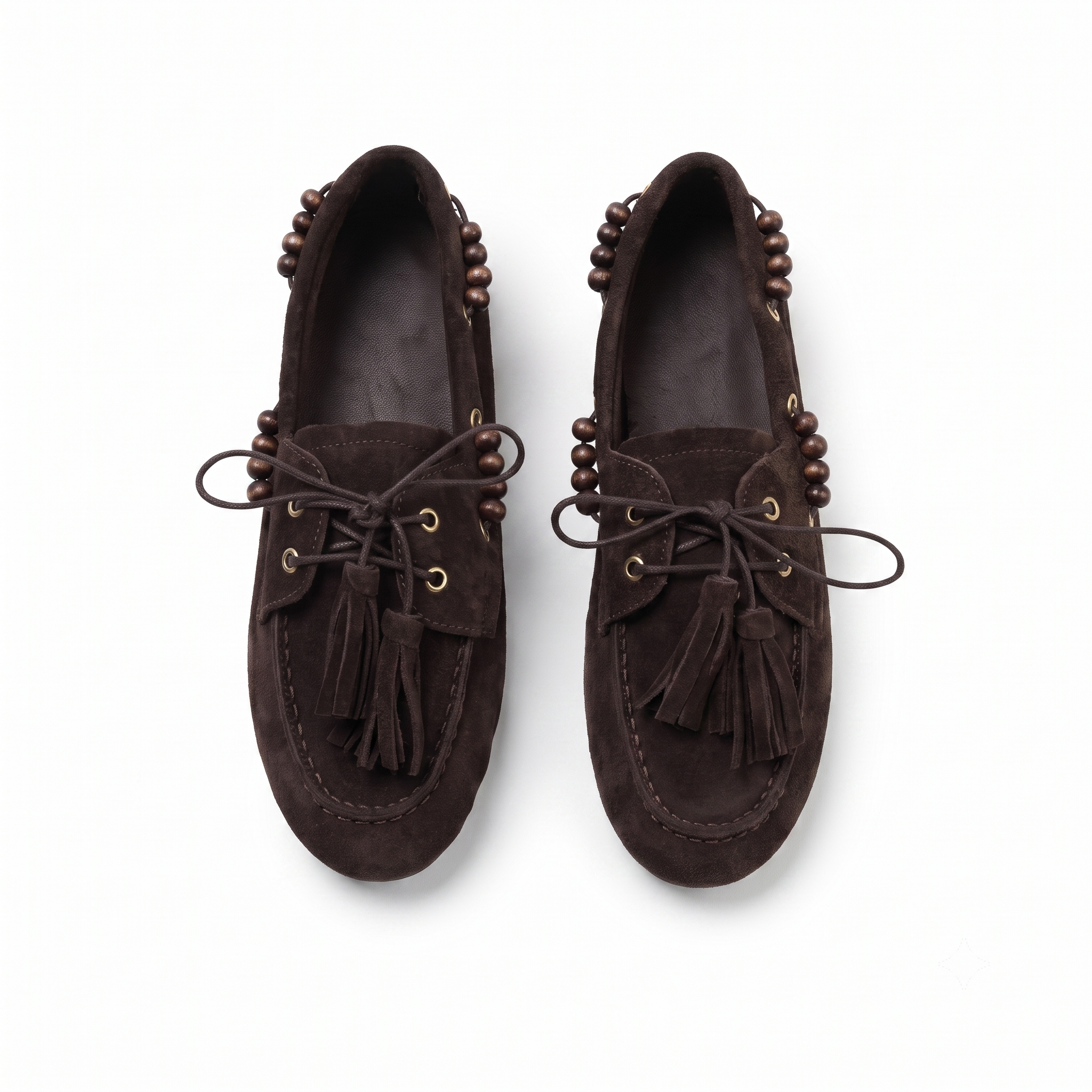 Hakiki Süet Bağcık Detaylı Kadın Loafer