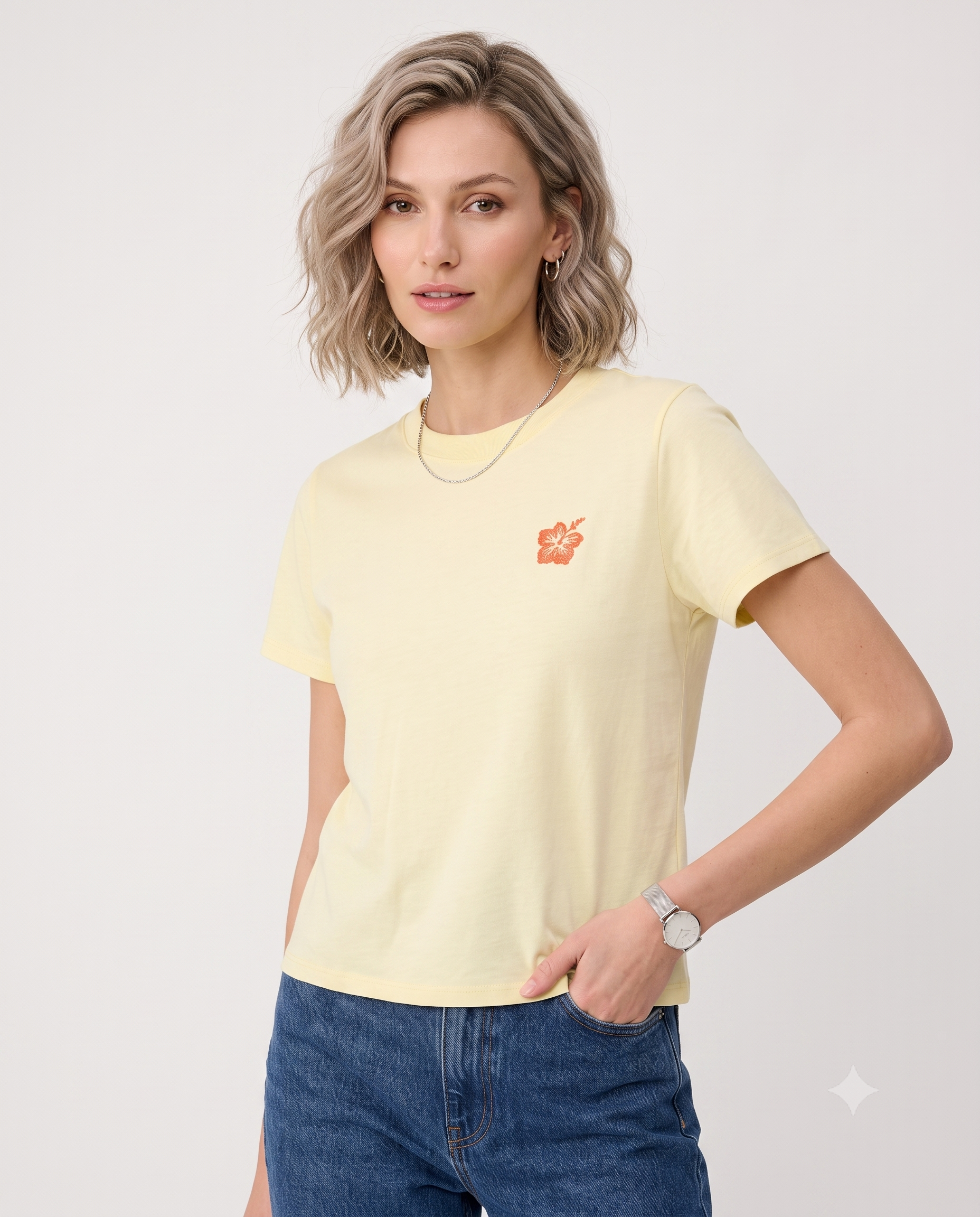 Nakışlı Regular Bisiklet Yaka Standart Kol Kısa %100 Pamuk Örme T-Shirt