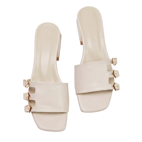 Ivory Charm Taş Tokalı Terlik